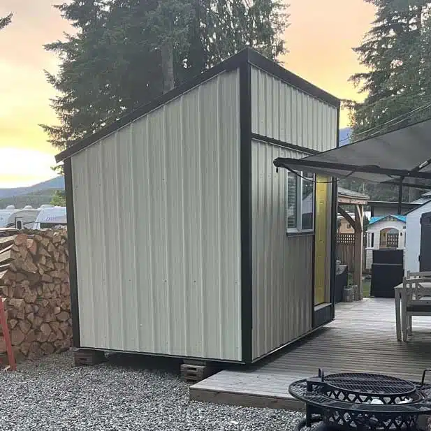 A larger 12' x 8' office shed